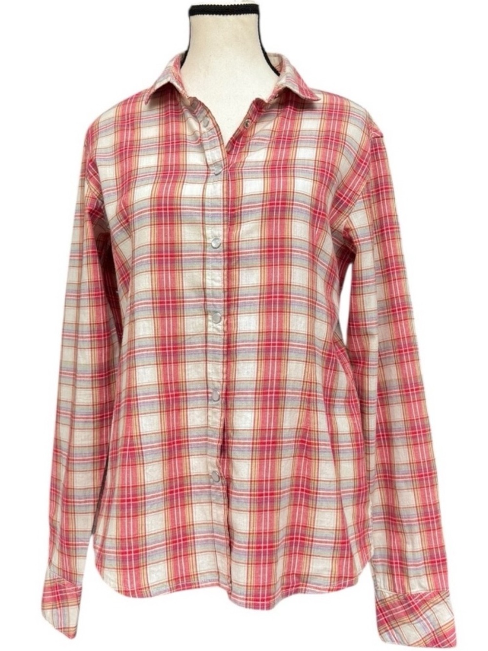 Purnell Red Plaid Button-Up Shirt Pearl Snap Cotton Western Style Size Medium - Picture 10 of 10